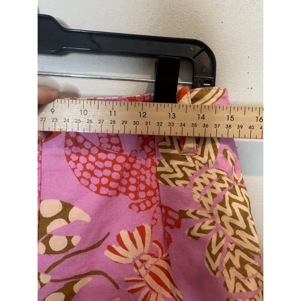 FARM Shorts Womens Medium Multicolor Floral Poplin Pleated Culotte Lined‎ Summer